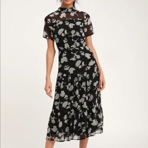 Lulus Floral Print Midi Dress